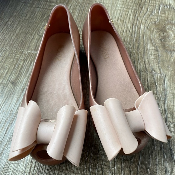 Mini Melissa size 11 girls ballet flat style dress shoes - Picture 3 of 4